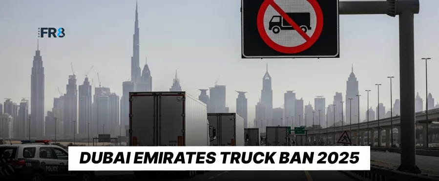 Dubai Emirates Road Truck Ban 2025 in UAE